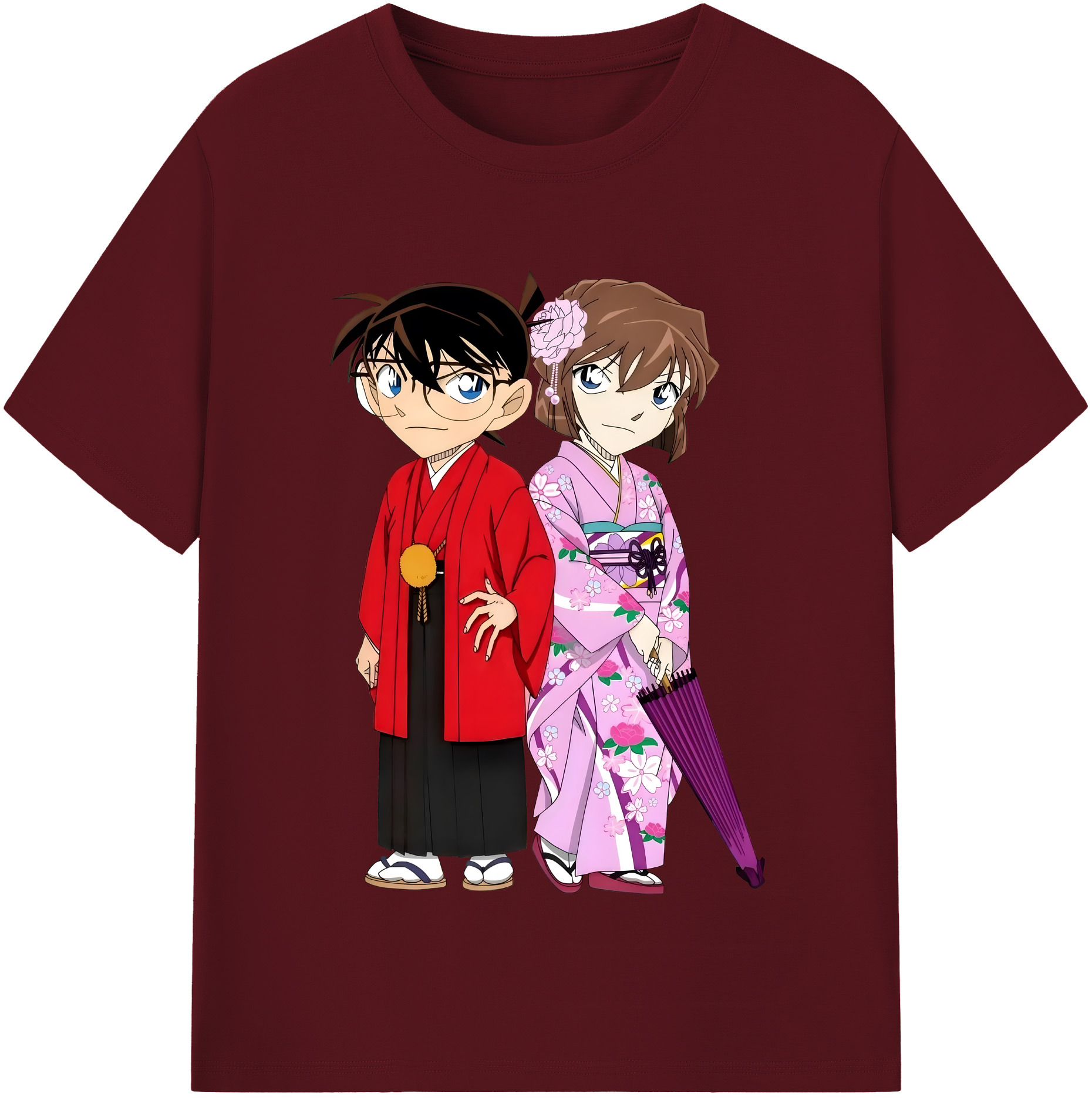 （画像用） 名探偵コナン 江戸川 コナン Detective Conan Conan Edogawa 綿100％半袖Tシャツ（フロントプリント）